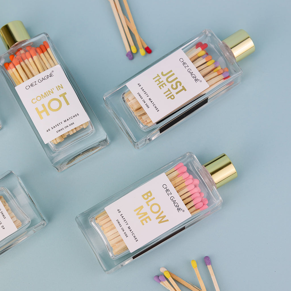 Coming In Hot - Glass Bottle Safety Matches