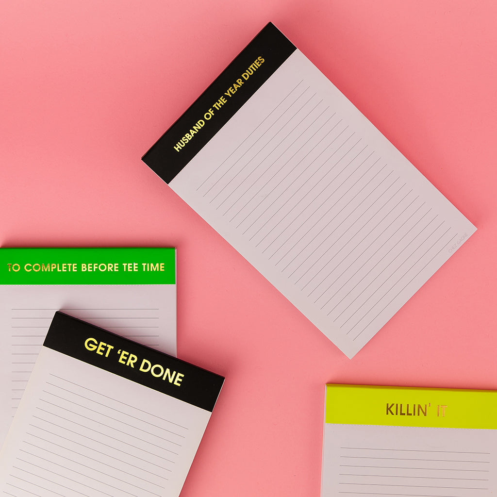 To Complete Before Tee Time - Lined Notepad