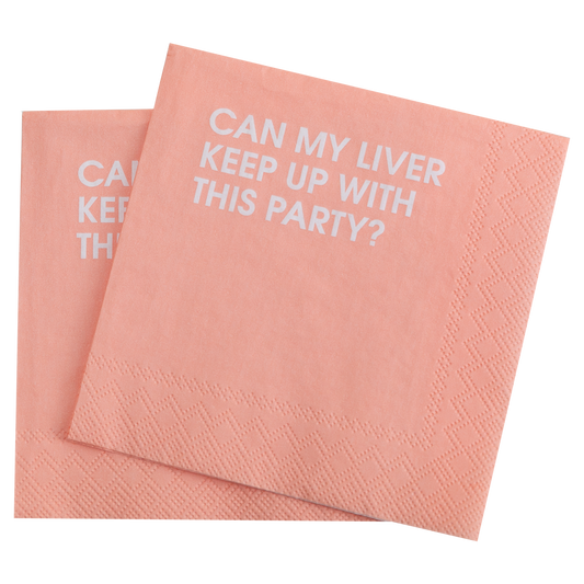 Can My Liver Keep Up With This Party - Cocktail Napkins