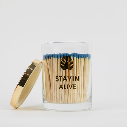 Limited Edition: Stayin' Alive Match + Rocks Glass Duo