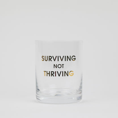 Limited Edition: Surviving Not Thriving Match + Rocks Glass Duo