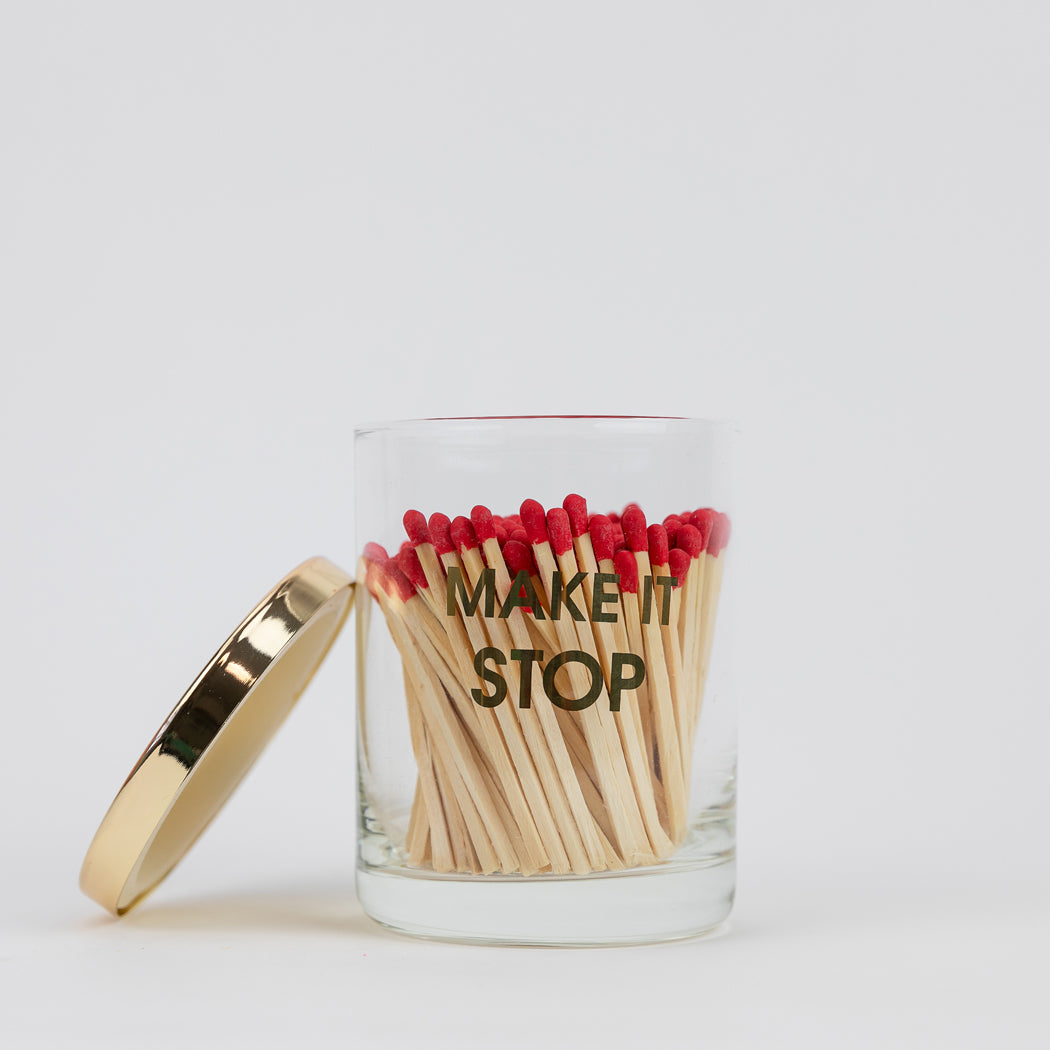 Limited Edition: Make It Stop Match + Rocks Glass Duo