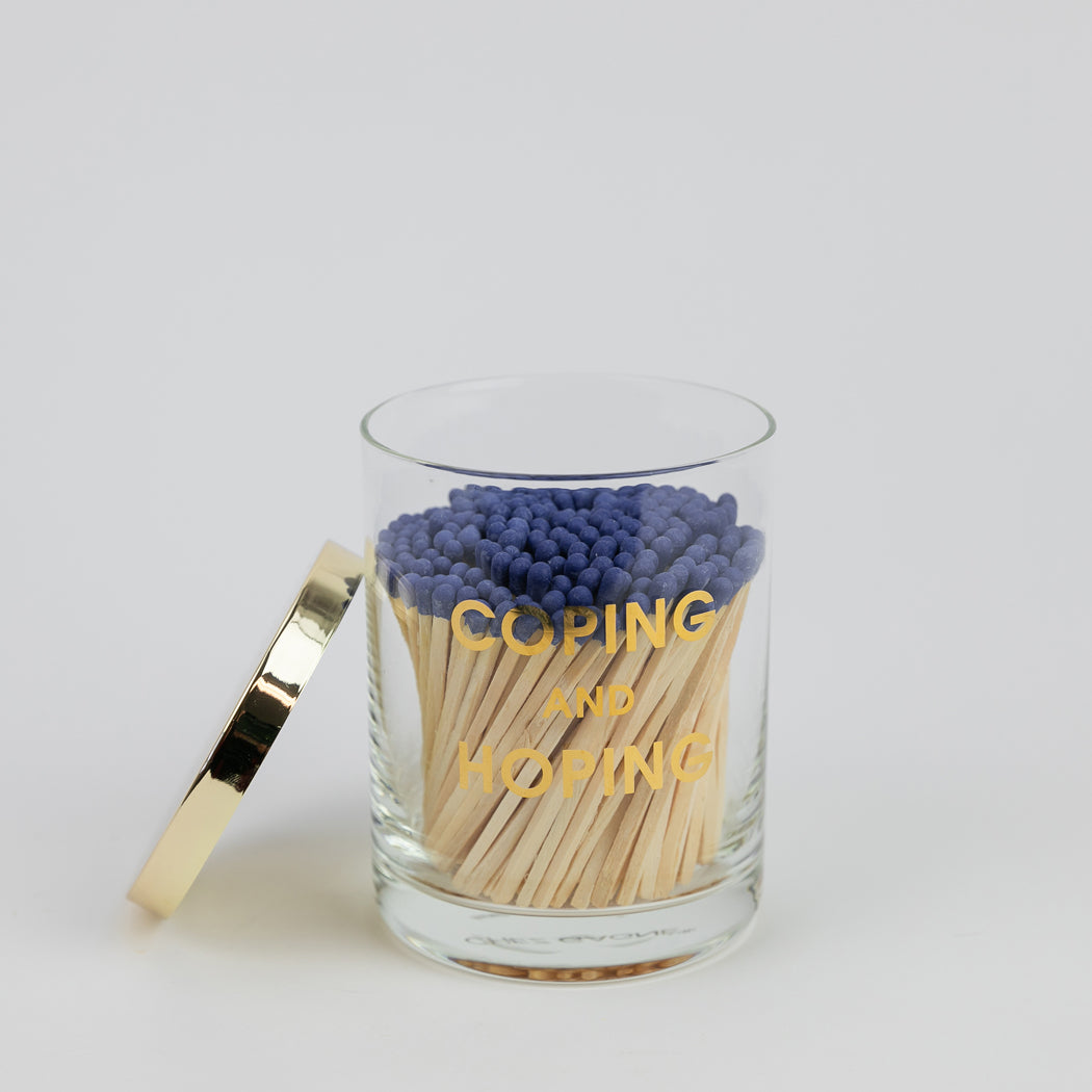 Limited Edition: Coping And Hoping Match + Rocks Glass Duo