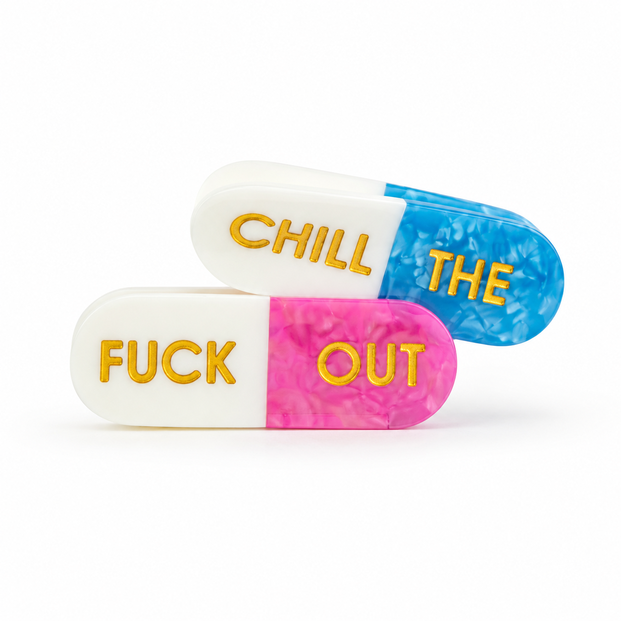 Chill The Fuck Out - Pills - Acetate Hair Claw Clip