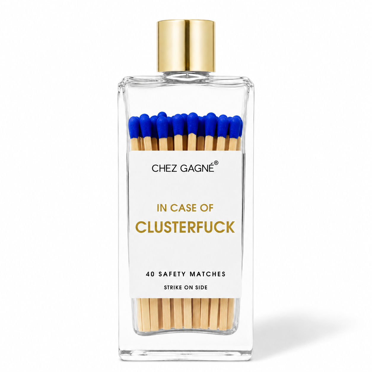 In Case of Clusterfuck - Glass Bottle Safety Matches