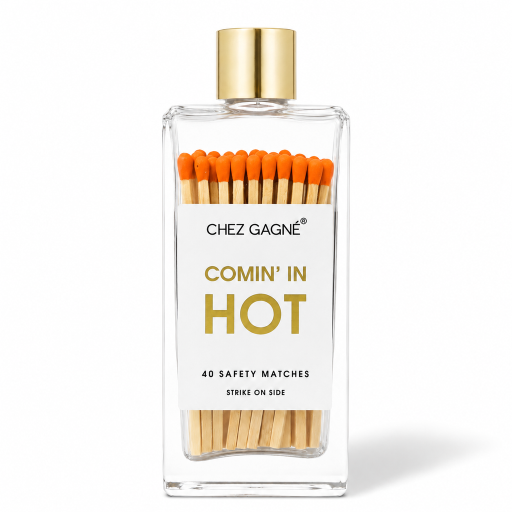 Coming In Hot - Glass Bottle Safety Matches