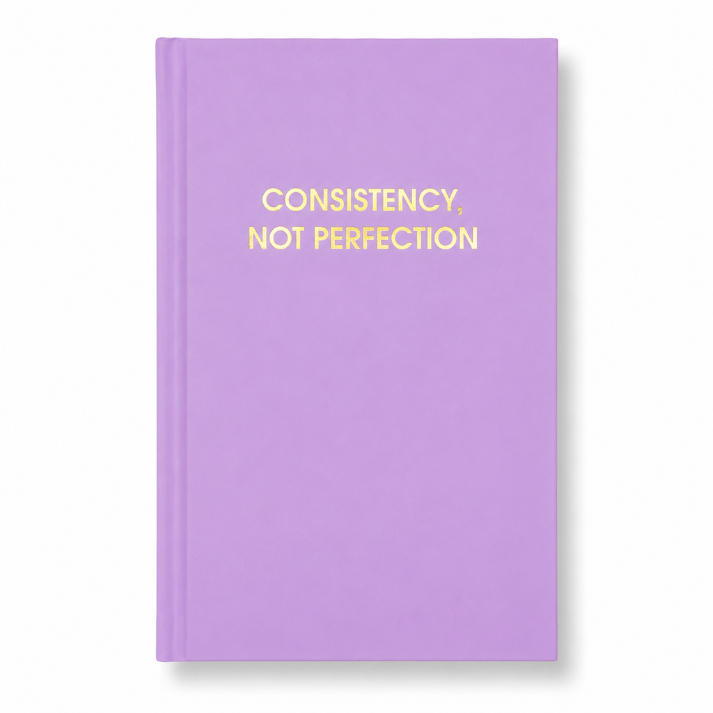 Consistency Not Perfection - Lilac Hardcover Journal