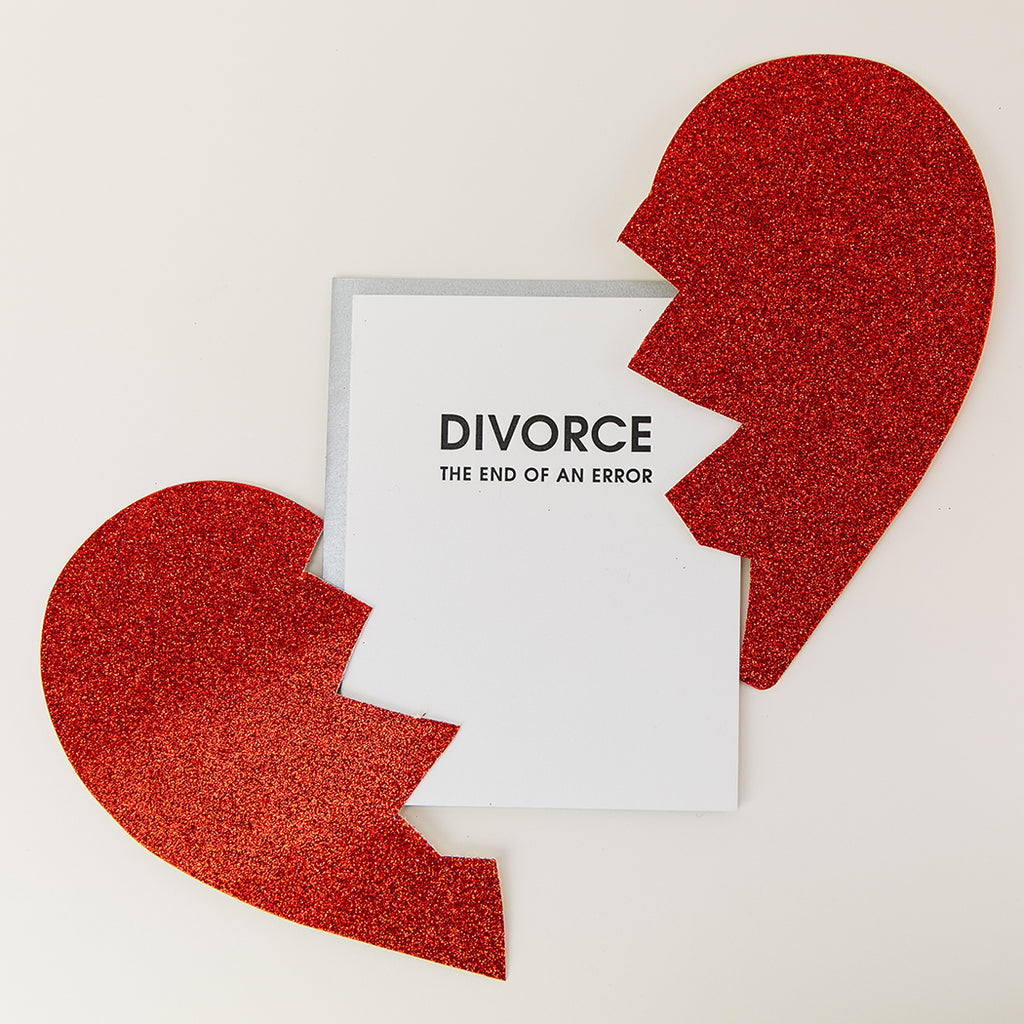 Divorce: End of an Error - Letterpress Card