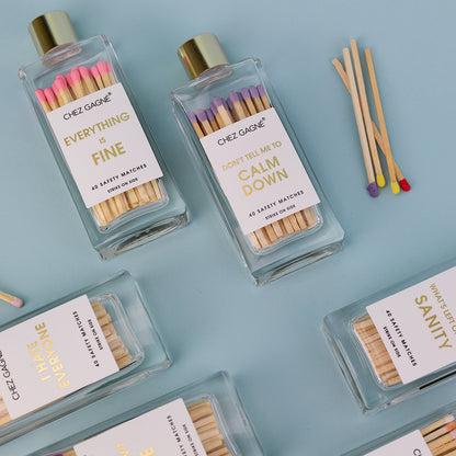Don't Tell Me To Calm Down - Glass Bottle Safety Matches
