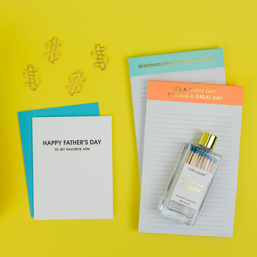 My Favorite ATM Father's Day - Letterpress Card