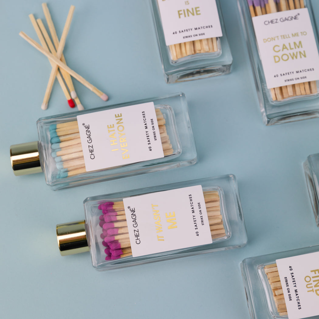 It Wasn't Me - Glass Bottle Safety Matches