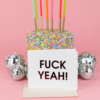 Fuck Yeah - Letterpress Card