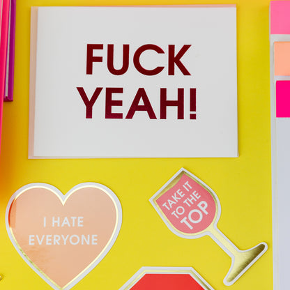 Fuck Yeah - Letterpress Card