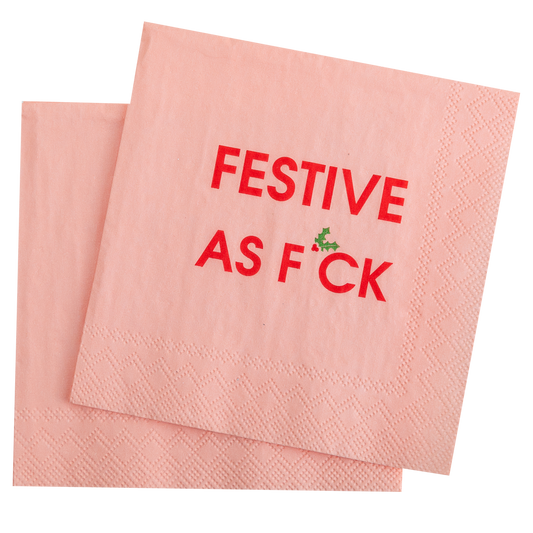 Festive As F*ck - Cocktail Napkins