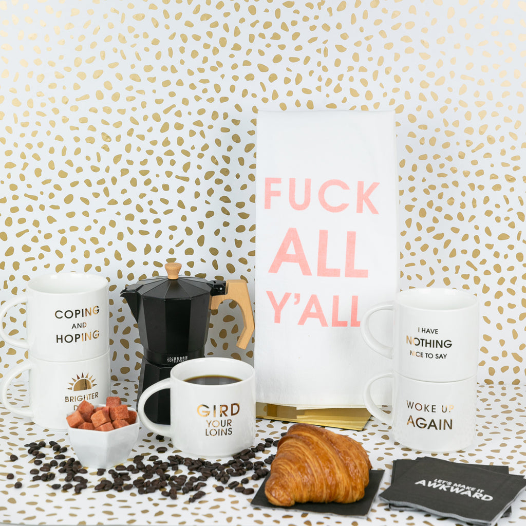 Woke Up Again - Gold Foil Metallic Mug