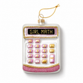 Girl Math - Calculator Glass Ornament