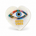 Good Vibes - Evil Eye Heart - Acetate Hair Claw Clip