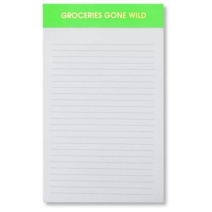 Groceries Gone Wild - Lined Notepad