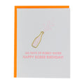 Happy Sober Birthday - Paper Clip Letterpress Card