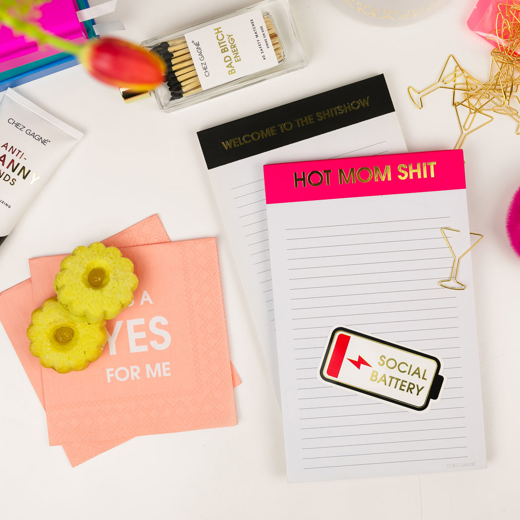 Hot Mom Shit  - Lined Notepad