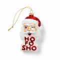 Ho Fo Sho - Winking Santa Claus Glass Ornament