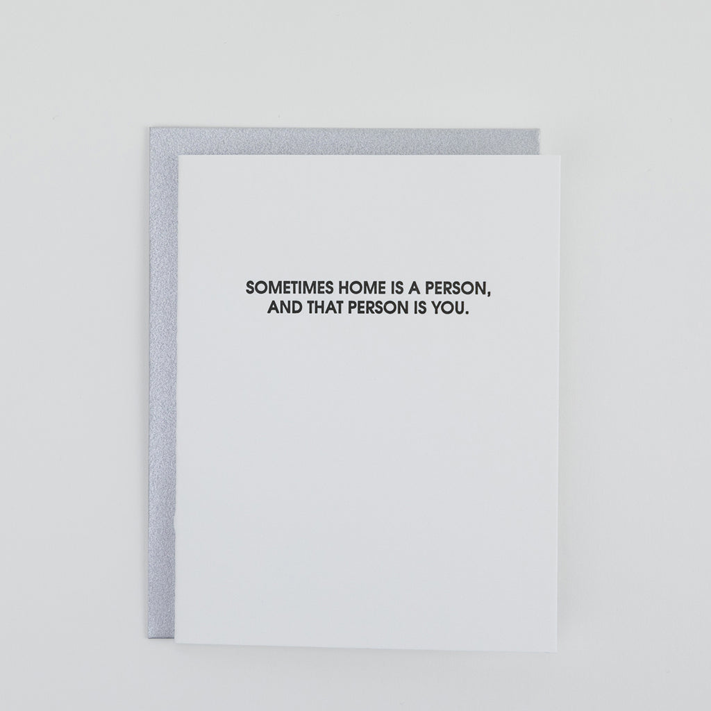 Home Is A Person - Letterpress Card