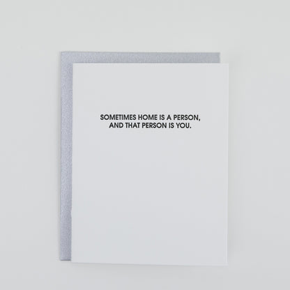 Home Is A Person - Letterpress Card