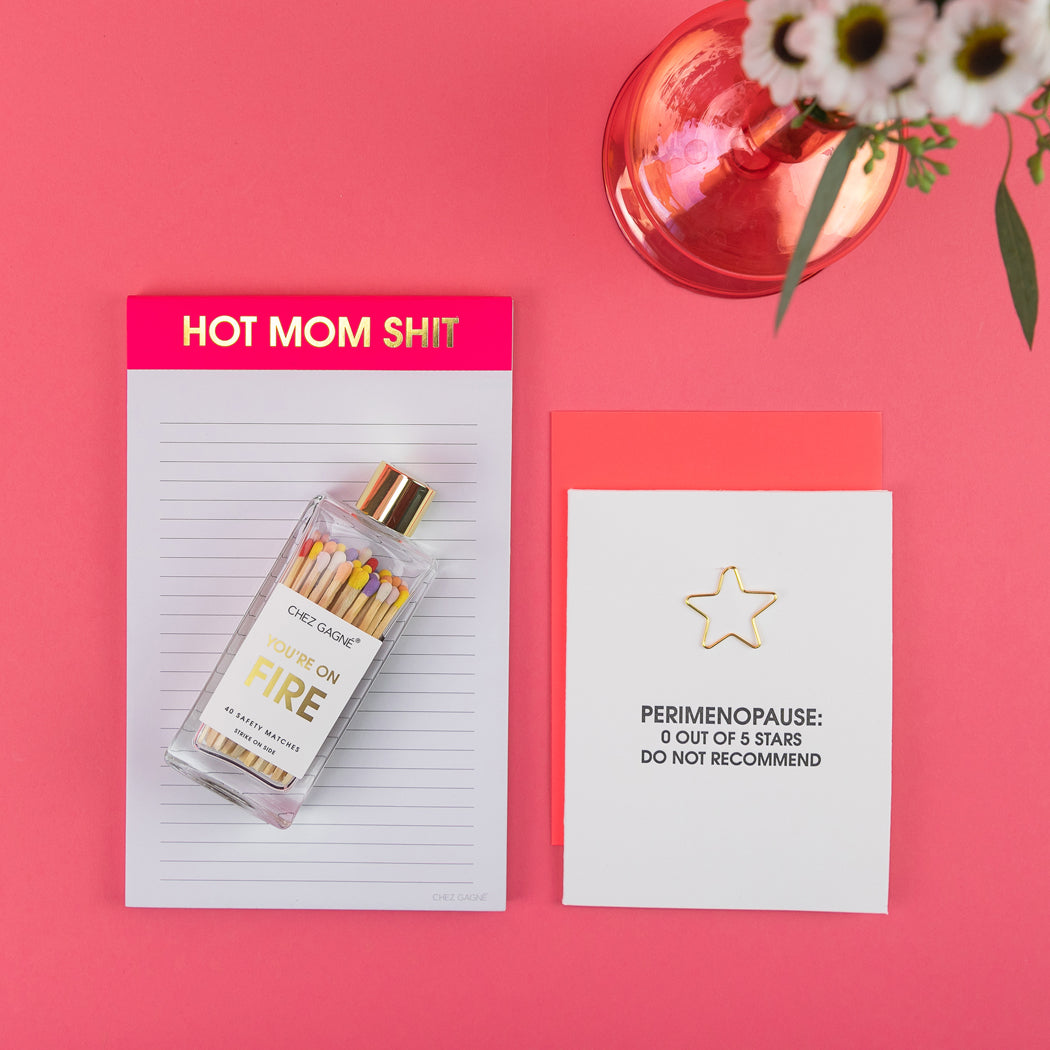 Perimenopause : 0/5 Stars - Star Paperclip Letterpress Card