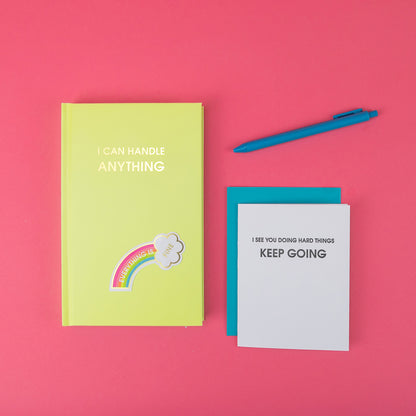 I See You Doing Hard Things, Keep Going - Letterpress Card