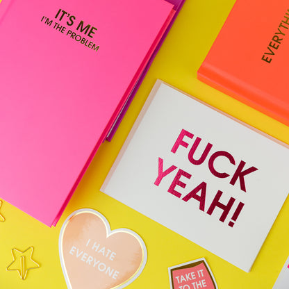 Fuck Yeah - Letterpress Card