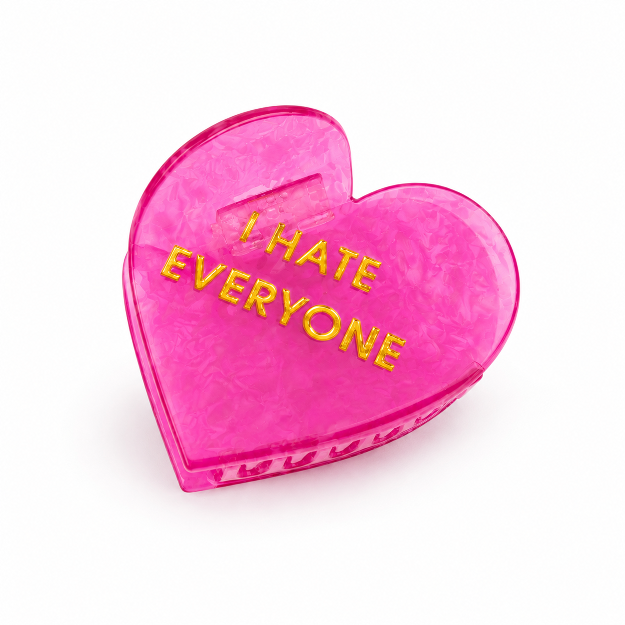I Hate Everyone - Heart - Acetate Hair Claw Clip
