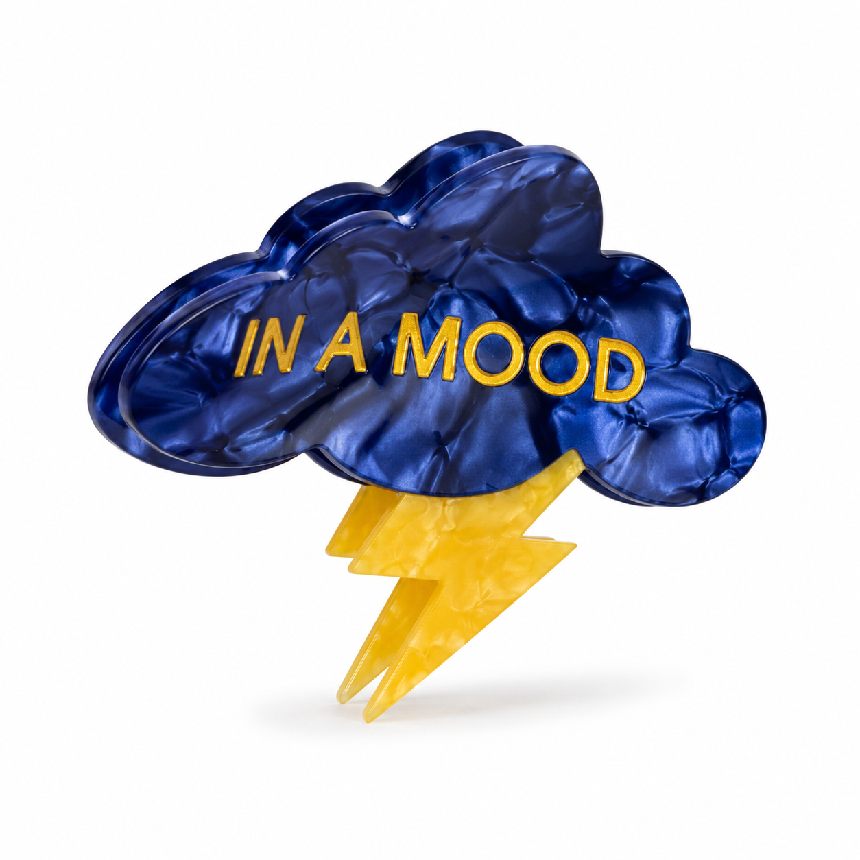 In A Mood - Lightning Cloud - Acetate Hair Claw Clip