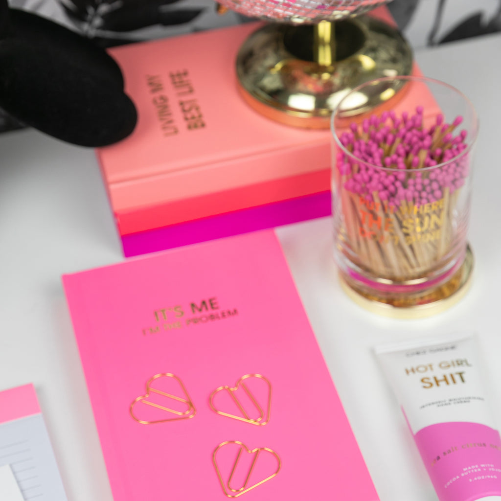 Living My Best Life  - Bellini Pink Hardcover Journal