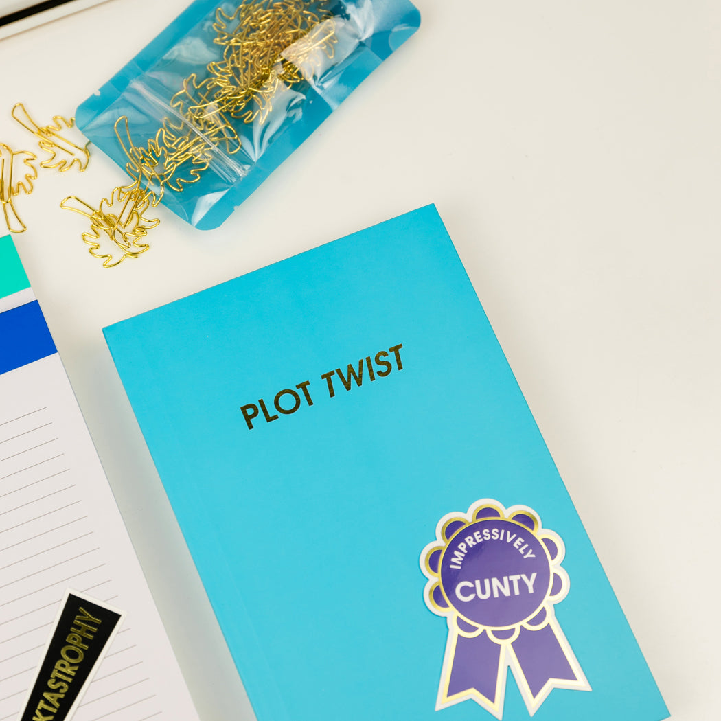 Plot Twist - Caribbean Blue Hardcover Journal