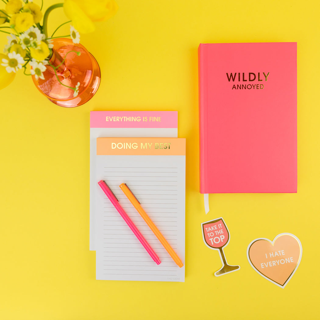 Wildly Annoyed - Hot Pink Hardcover Journal