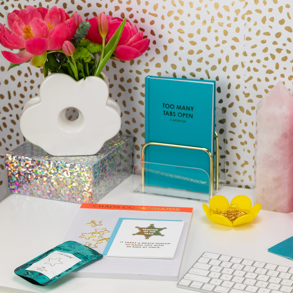 Too Many Tabs Open (a memoir) - Bright Teal Hardcover Journal