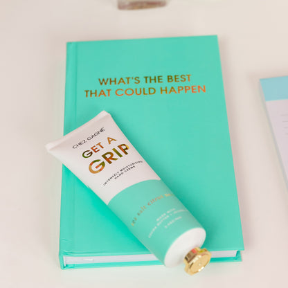 What's The Best That Could Happen - Aqua Hardcover Journal