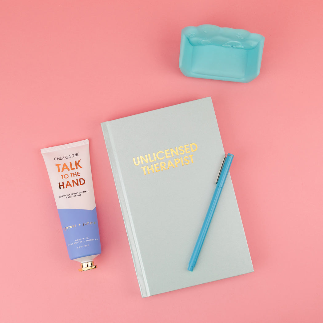 Unlicensed Therapist Hardcover Daily Journal - Hystar Aqua