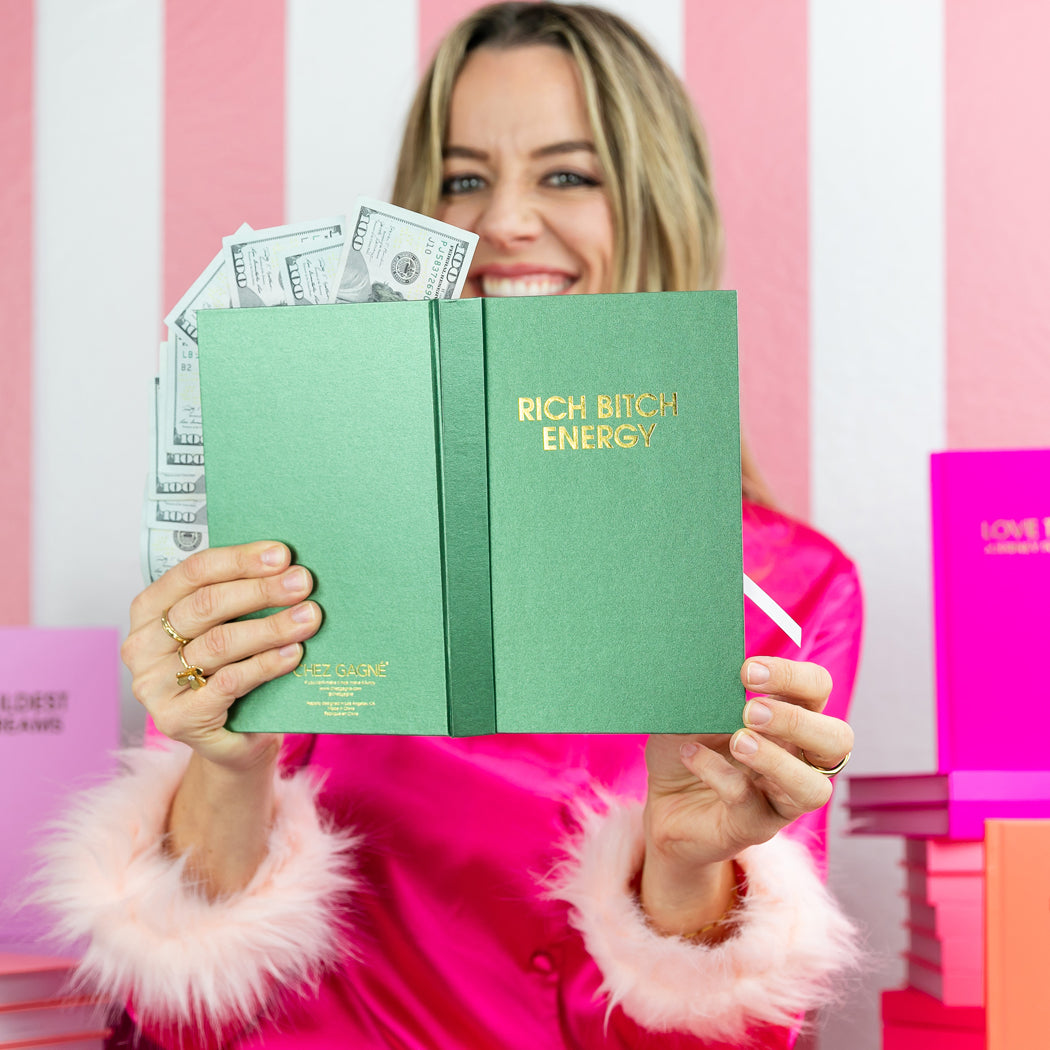 Rich Bitch Energy - Hardcover Daily Journal - Hystar Emerald