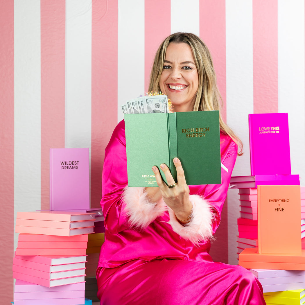 Rich Bitch Energy - Hardcover Daily Journal - Hystar Emerald