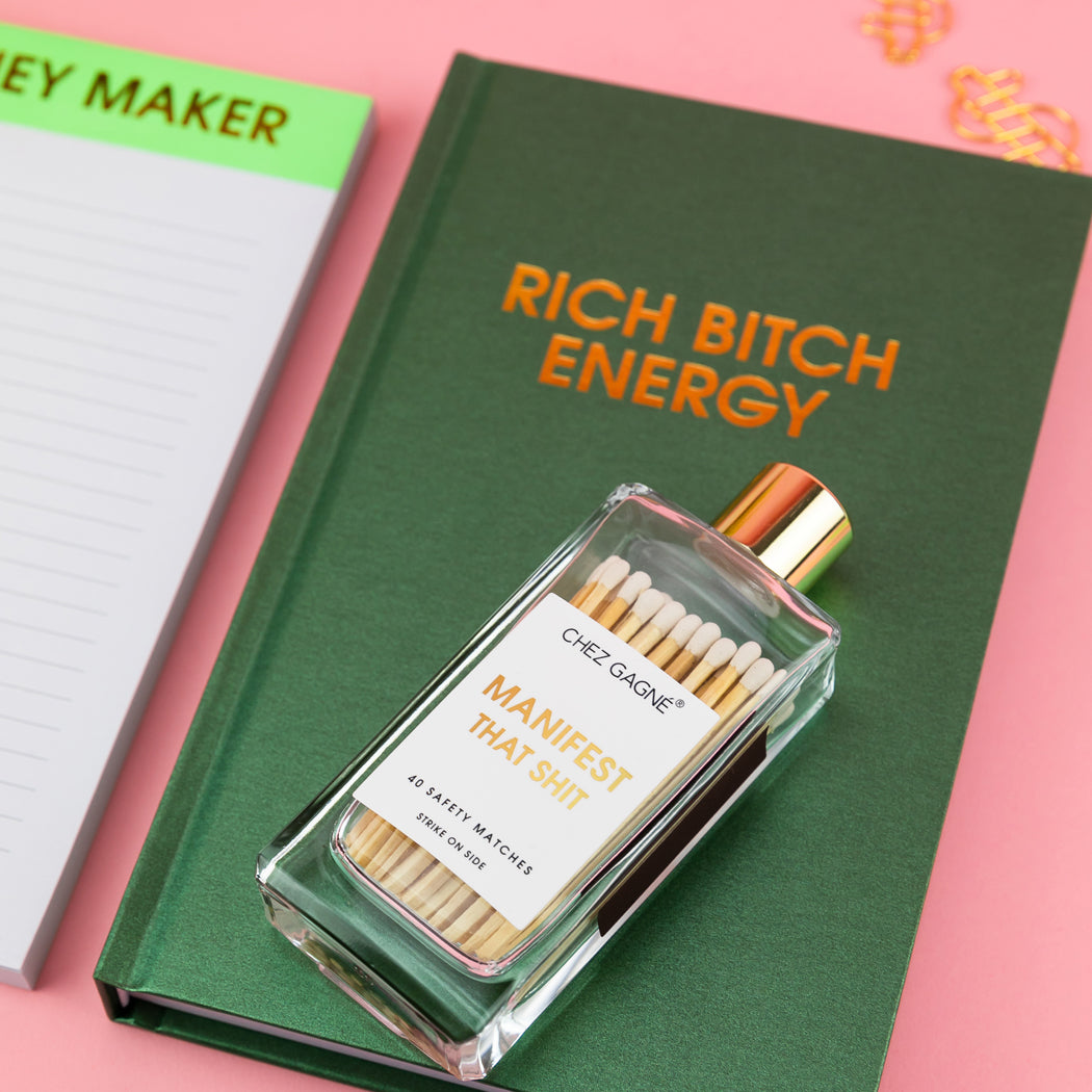 Rich Bitch Energy - Hardcover Daily Journal - Hystar Emerald