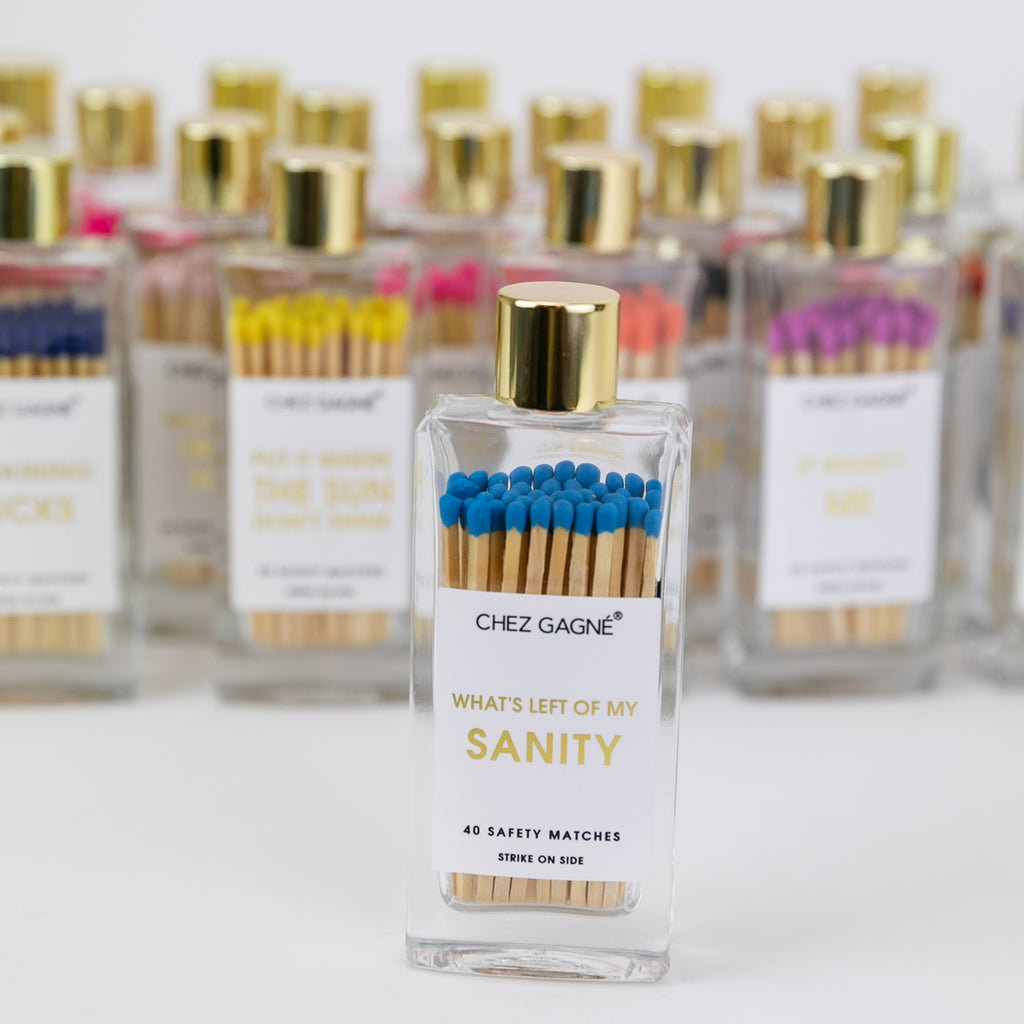 What's Left of My Sanity - Glass Bottle Safety Matches