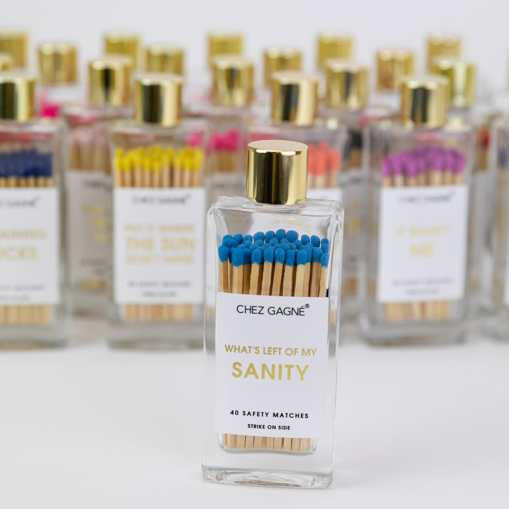 What's Left of My Sanity - Glass Bottle Safety Matches