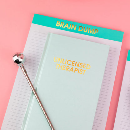 Unlicensed Therapist Hardcover Daily Journal - Hystar Aqua