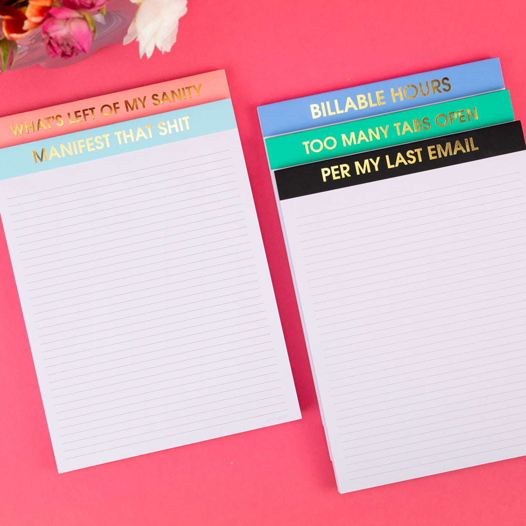 Billable Hours - Large Memo Notepad