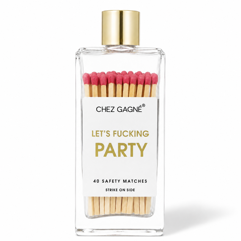 Let's Fucking Party - Glass Bottle Safety Matches