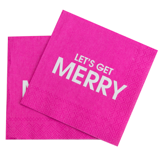 Let's Get Merry - Cocktail Napkins