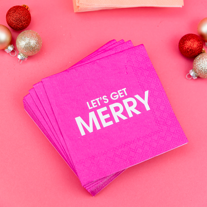 Let's Get Merry - Cocktail Napkins