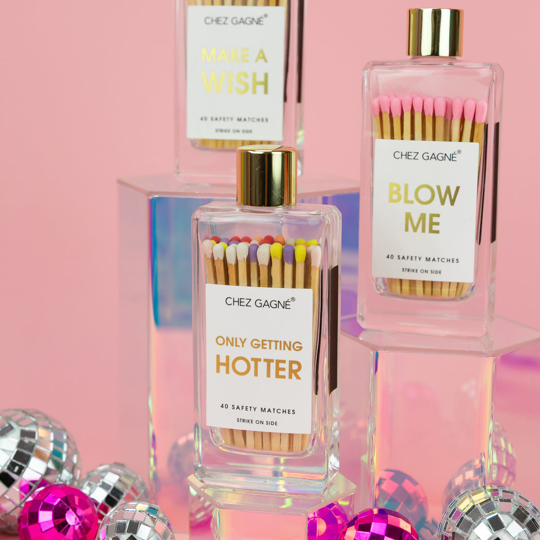 Only Getting Hotter - Glass Bottle Matches - Rainbow