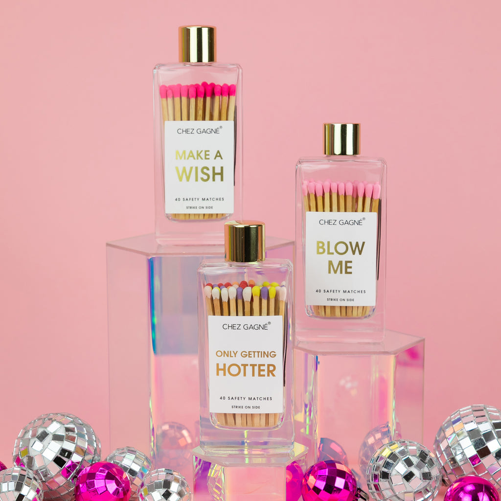 Only Getting Hotter - Glass Bottle Matches - Rainbow